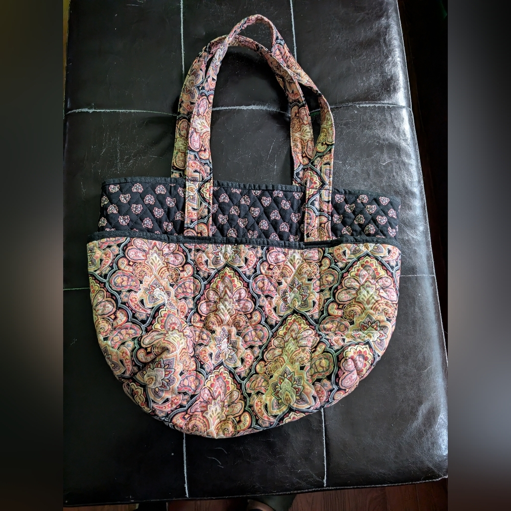 Quilted Paisley Tote Bag